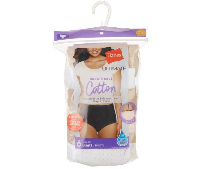 Hanes® Ultimate Breathable Cotton Tagless® Bikini Underwear, 6