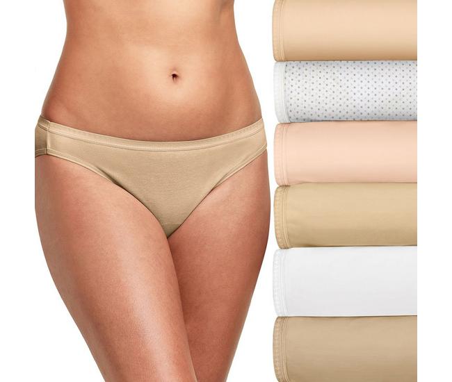 Hanes 6-pk. Ultimate Breathable Cotton Bikini Panties