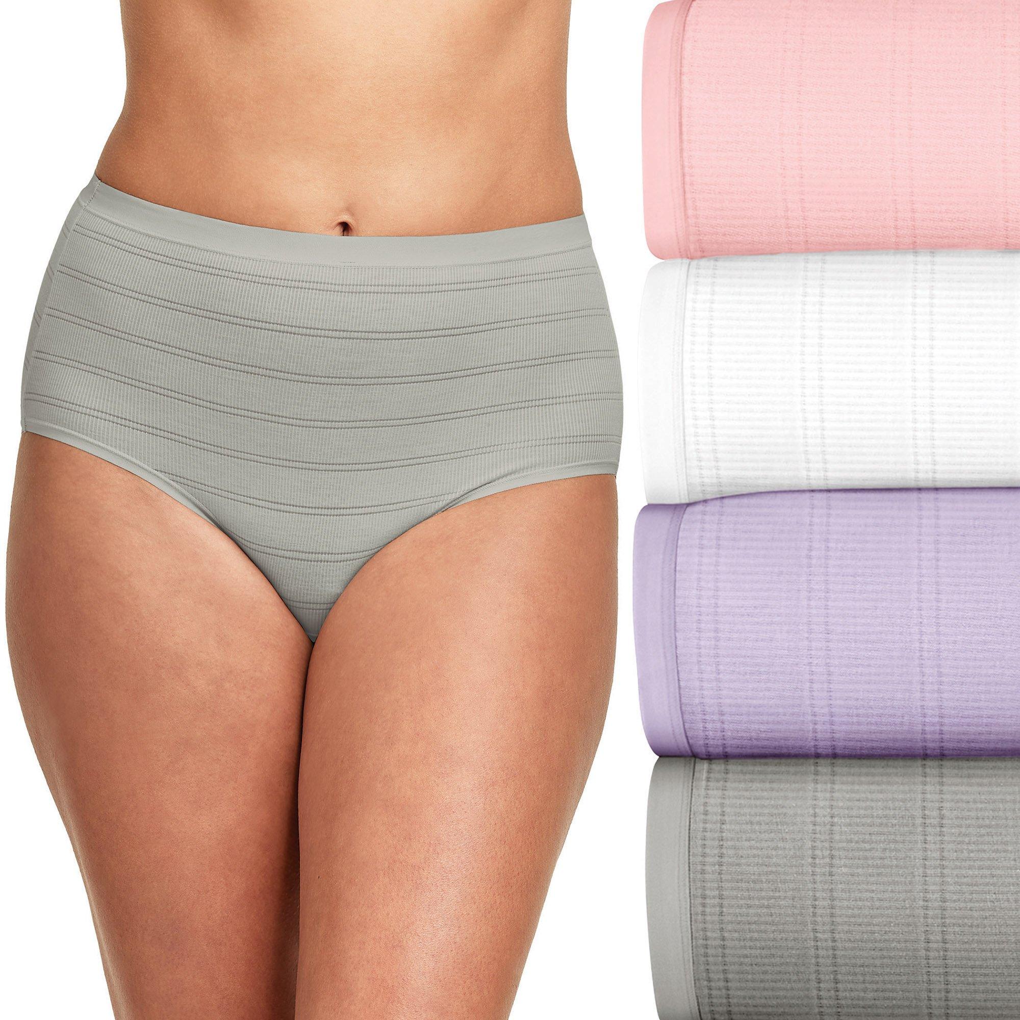 Fruit of the Loom Women's Assorted (Assorted Breathable Micro-Mesh Low-Rise  Brief 5pk, 6) at  Women's Clothing store