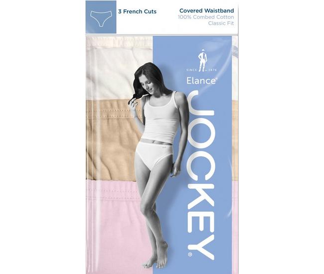 Jockey 3-Pack Elance French Cut Panty 6/M Cotton Comfort Underwear 100%  Cotton