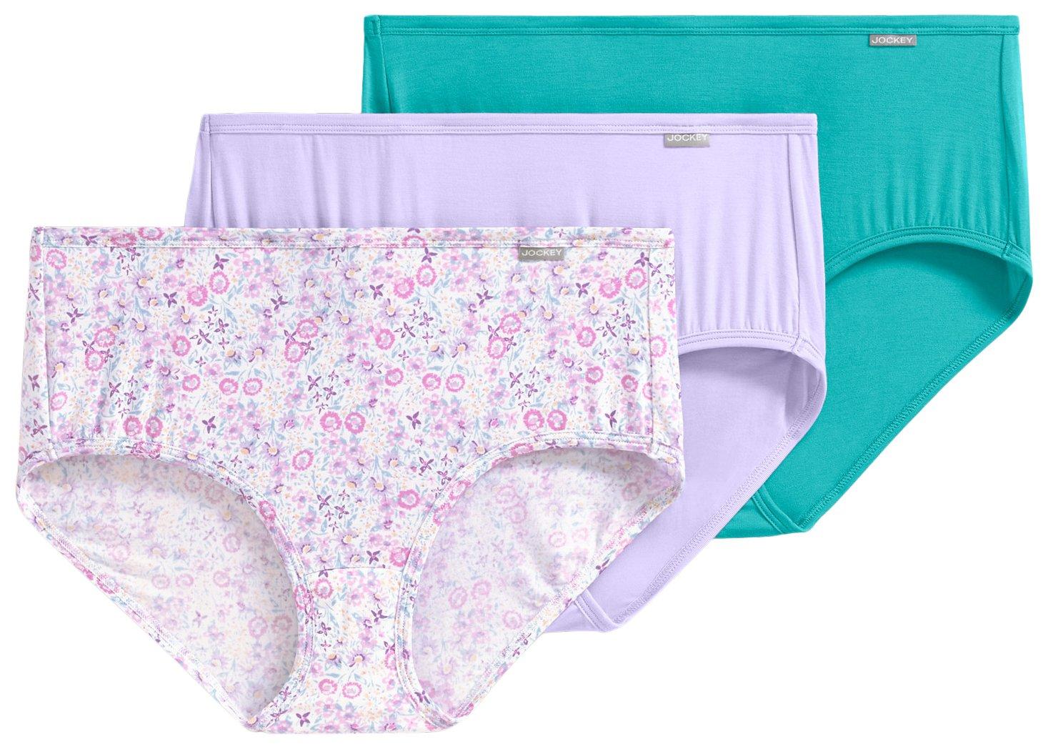 3-Pk. Supersoft Print Solid & Brief Panties #2073