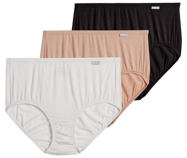 Women's Jockey Elance Breathe 3-pack Pointelle Briefs Panty Set 1542, Size:  11, Black - Yahoo Shopping