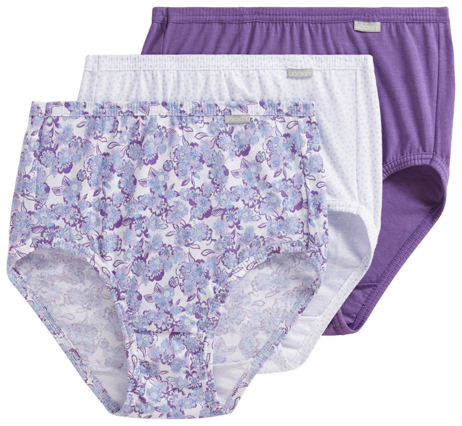 Women's Jockey® Elance Breathe 3-pack Pointelle Briefs Panty Set 1542,  Size: 10, Med Purple - Yahoo Shopping