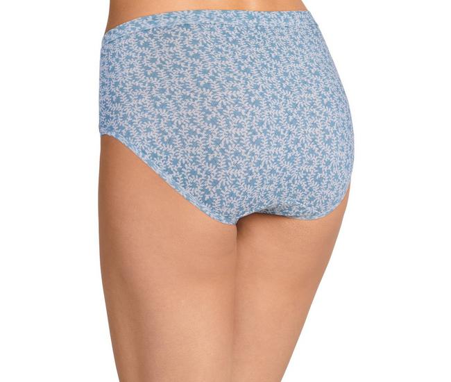 Jockey Women's Underwear Elance French Cut Size 7 Pack of 3 Teal & Floral  Print 