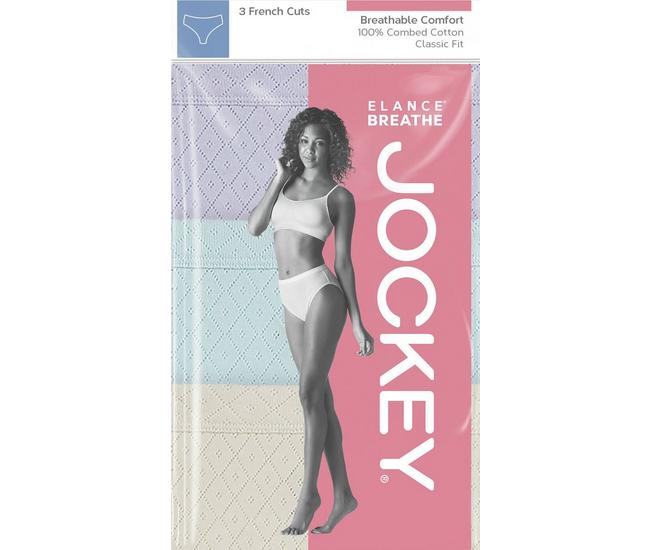 Jockey Women's Underwear Elance Breathe French Cut - 6 Pack, White