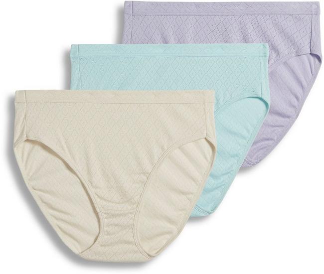 Jockey Elance Cotton French Cut Underwear 3-pk 1541, Extended Sizes in  Purple