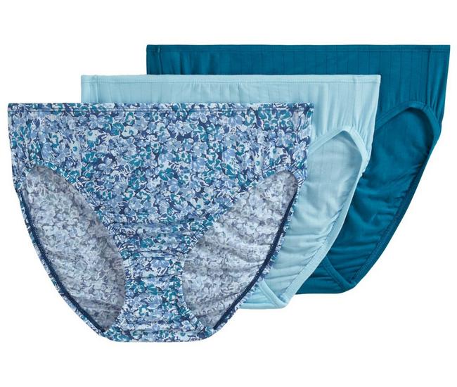 New Jockey Women's sz 9 Underwear SuperSoft 3 Pack Breathes French