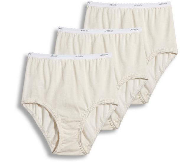 Jockey Women's Underwear Classic French Cut - 3 Pack, Ivory, 5