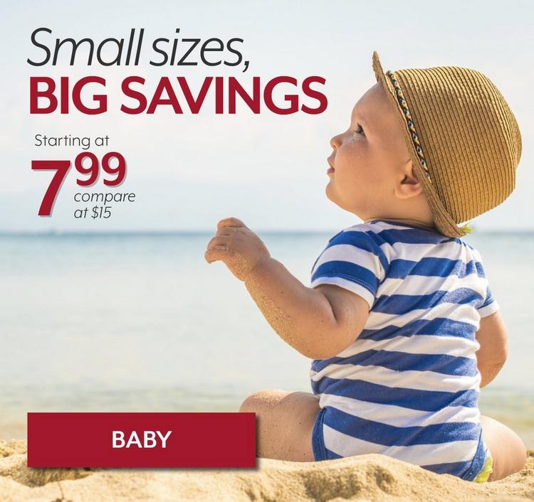 Small sizes, big savings, starting at $7.99.