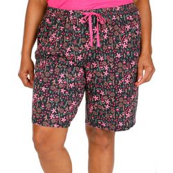 Coral Bay Plus Floral Print Cooling Sleepwear Pajama Shorts