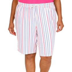 Coral Bay Plus Striped Cooling Sleepwear Pajama Shorts