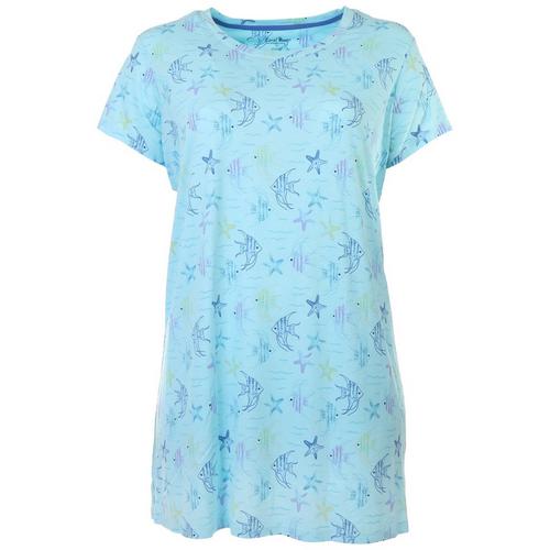 Coral Bay Plus Fish Print Cooling Short Sleeve