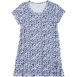 Plus Leopard Short Sleeve T-Shirt Nightgown