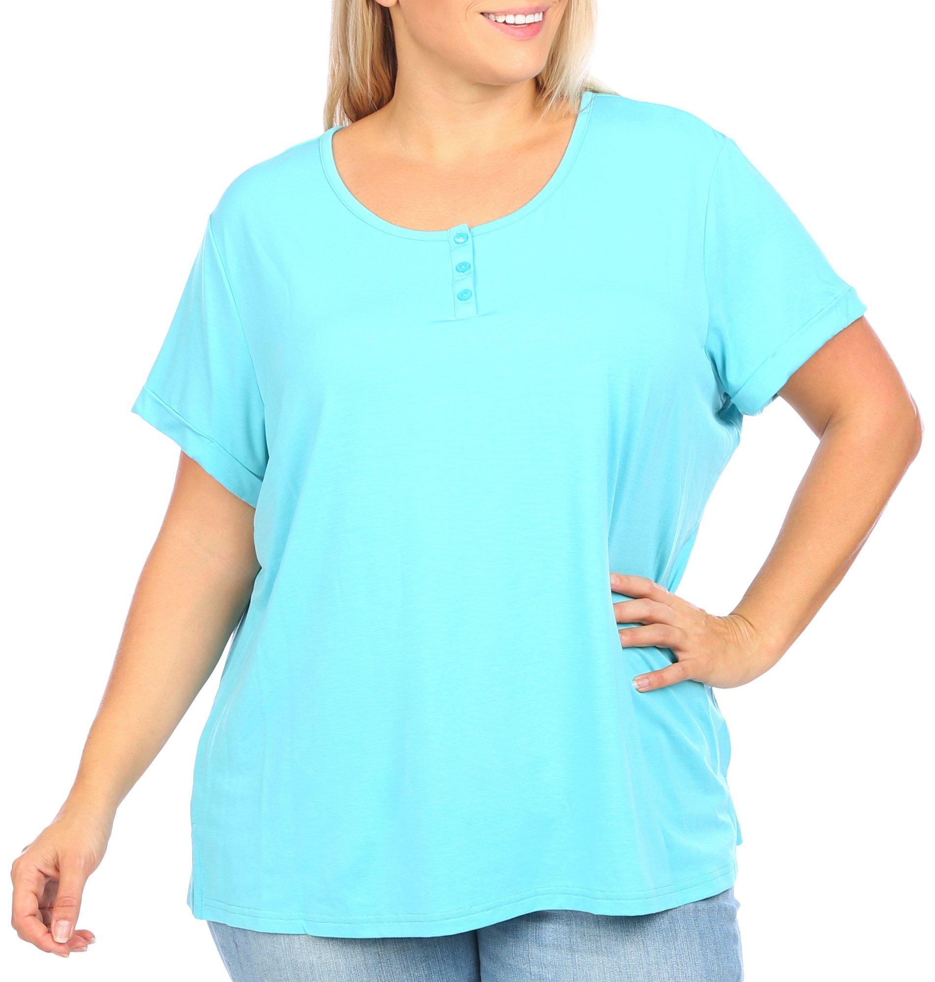 Coral Bay Plus Cooling Solid Short Sleeve Sleep Top