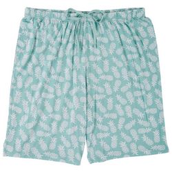 Coral Bay Plus 11 in. Pineapples Pajama Bermuda Shorts