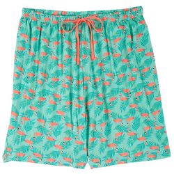 Coral Bay Plus 11 in. Flamingo Pajama Bermuda Shorts