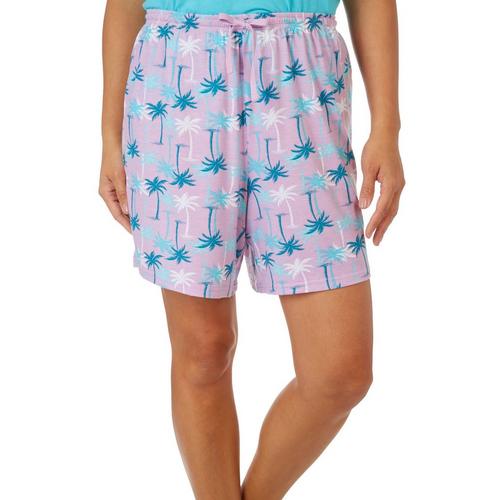 Coral Bay Sleepwear Plus Palm Tree Drawstring Pajama
