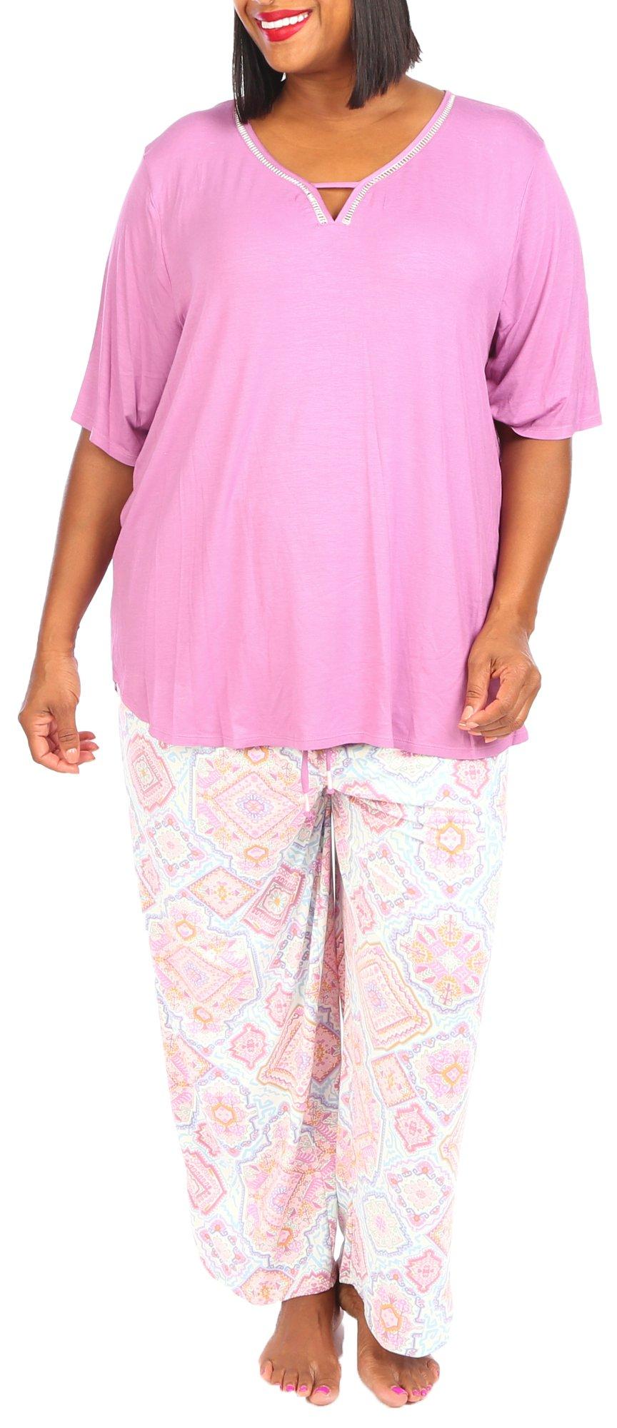 Juicy Couture Womens Plush Pink Pajamas Shorts Pants Top Sleep mask Set  Large