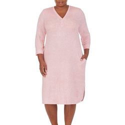 Ellen Tracy Plus Solid Tunic Nightgown