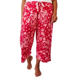 Hue Plus Chatty Candy Print Drawstring Pajama Capri Pants
