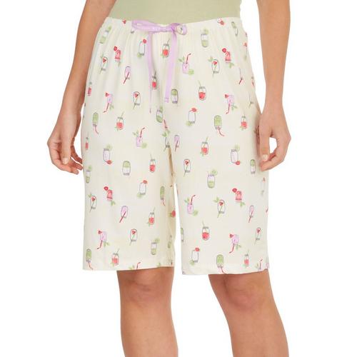 Hue Plus Mason Jars Pajama Bermuda Shorts