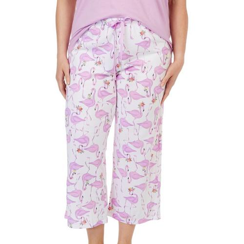 Hue Plus Flamingo Garden Cocktail Pajama Capri