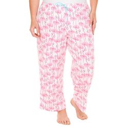 Hue Plus Flamingo Print Pajama Cropped Pants