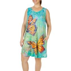 Womens Butterfly Kisses Sleeveless Nightgown