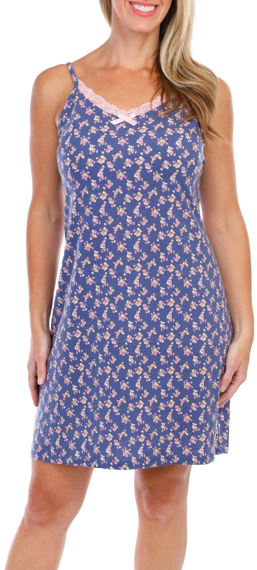 Ink + Ivy Womens Floral Print Chemise