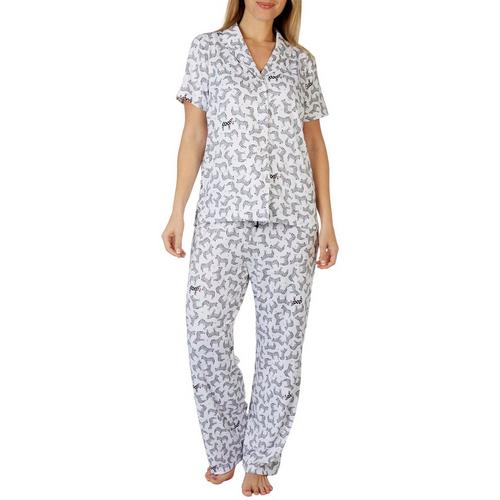 Echo Womens 2-Pc. Zebra Print Pajama Set