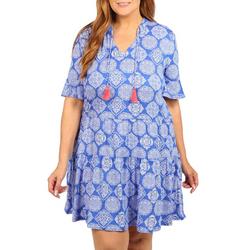 Womens Solid Tiered Nightgown