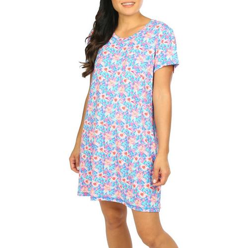 Coral Bay Womens Floral Cooling Short Sleeve Sleep