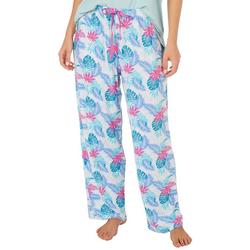 Coral Bay Womens 29 in. Poolside Palm Pajama Pants