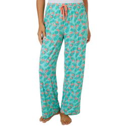 Coral Bay Womens 29 in. Flamingo Pajama Pants