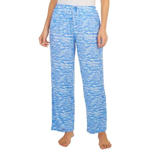 Coral Bay Sleepwear Womens Wave Drawstring Pajama Pants
