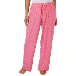 Coral Bay Womens 29 in. Daisy Dot Pajama Pants