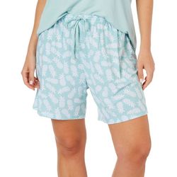 Coral Bay Womens 6 in. Pineapples Pajama Shorts