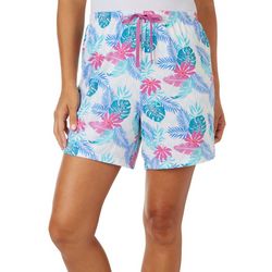 Coral Bay Womens 6 in. Poolside Palm Pajama Shorts