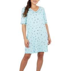 Womens Floral Sleep Shirt Nightgown