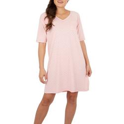 Womens Dot Print Sleep Shirt Nightgown
