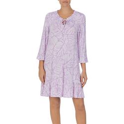 Womens Printed 3/4 Sleeve Nightgown