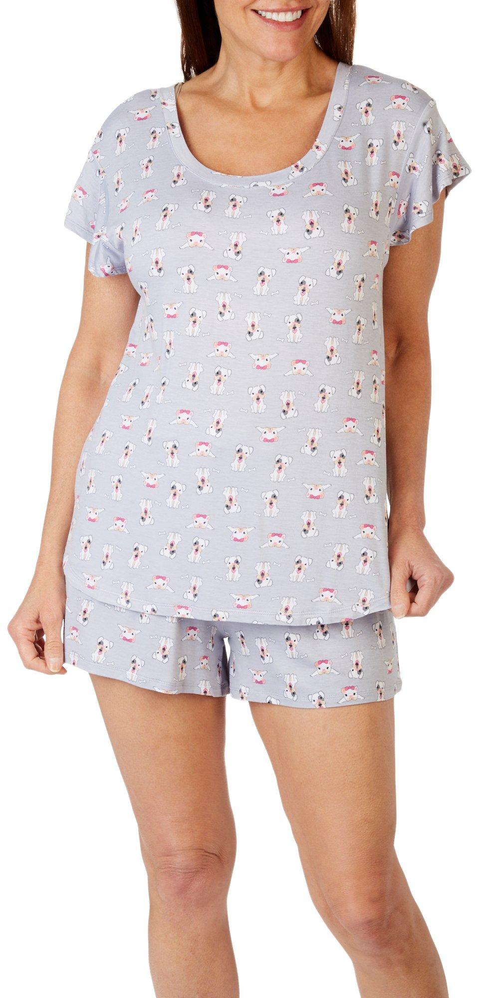 Kensie 2 Pc. Dog Print Tee & Short