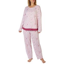Ellen Tracy Womens 2-Pc Celestial Sweater Knit Pajama Set