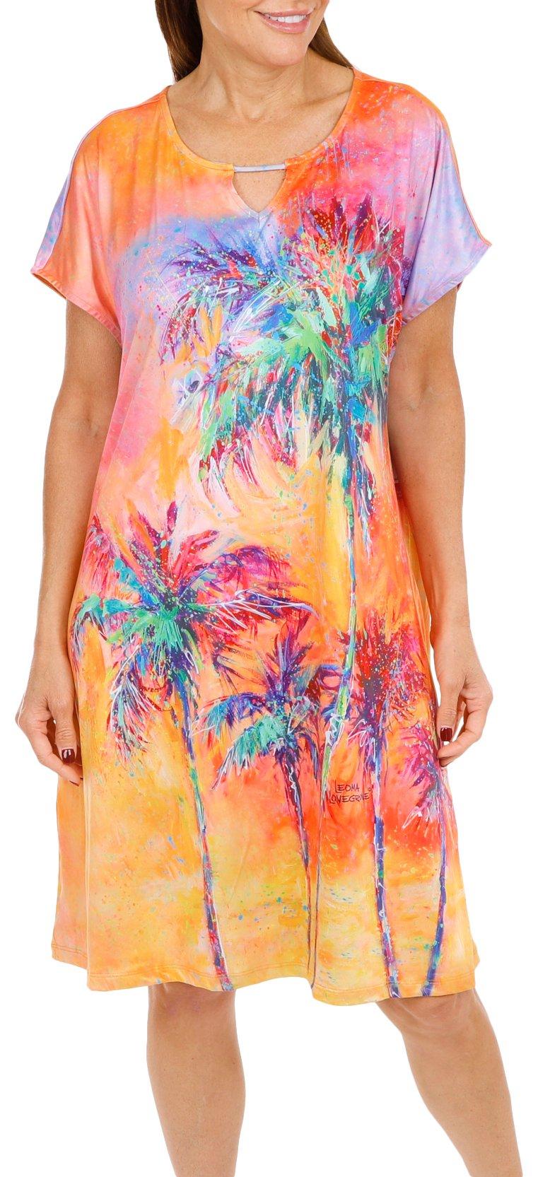Womens Palms Keyhole Dolman Sleep Tee