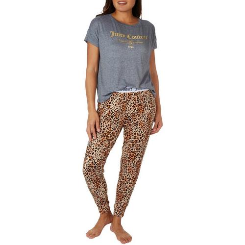 Juicy Couture Womens 2 Pc. Tee & Leopard