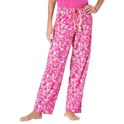 Womens Flowing Floral Drawstring Pajama Pants