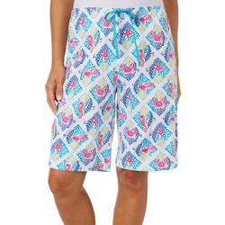 Hue Womens 10 in. Sea In The Square Pajama Shorts