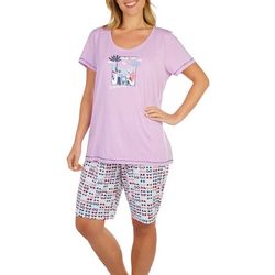 Hue Womens 2-Pc. Sunglasses Pajama Top & Shorts Set