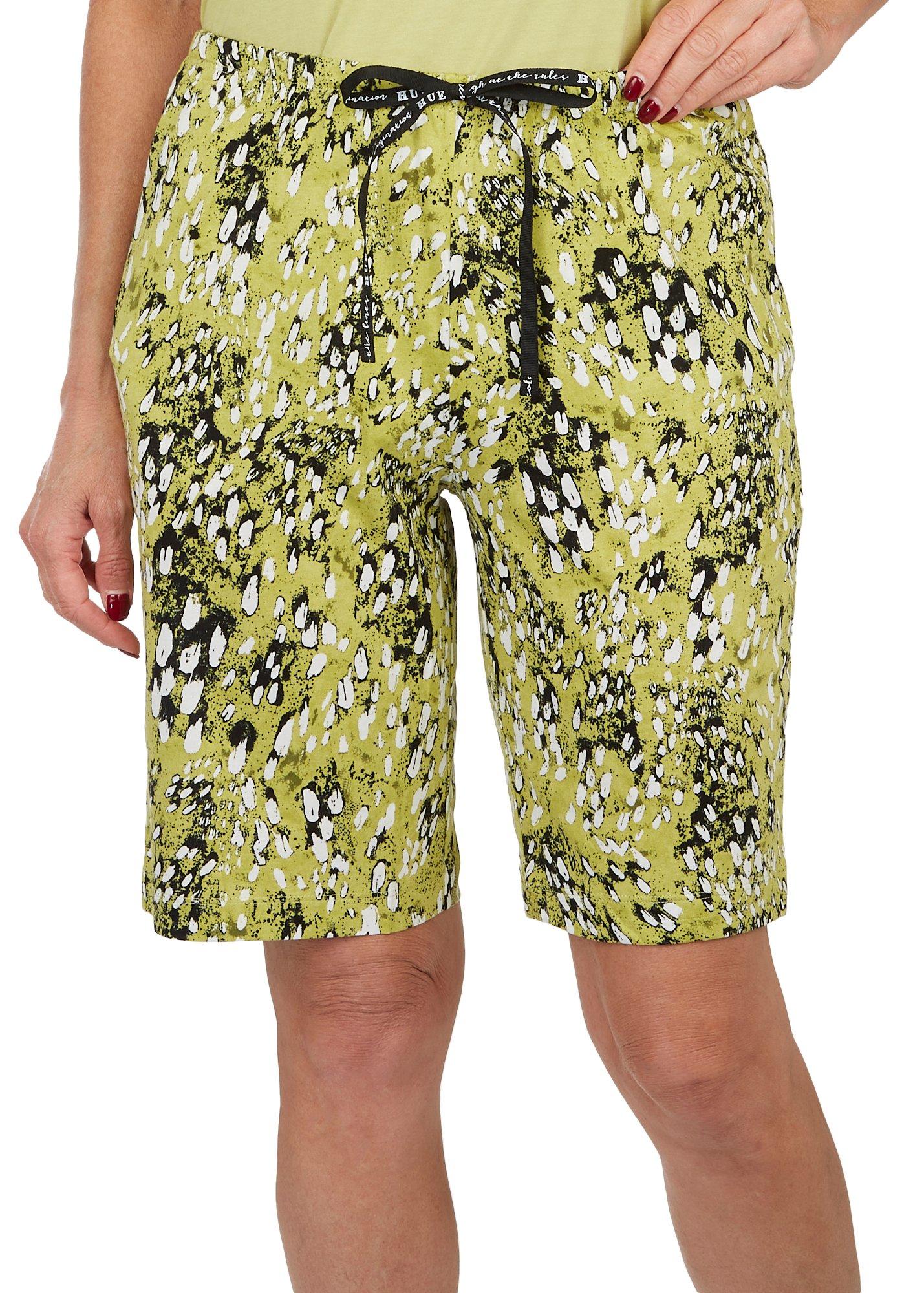 Womens Animal Flurry Print Pajama Drawstring Shorts