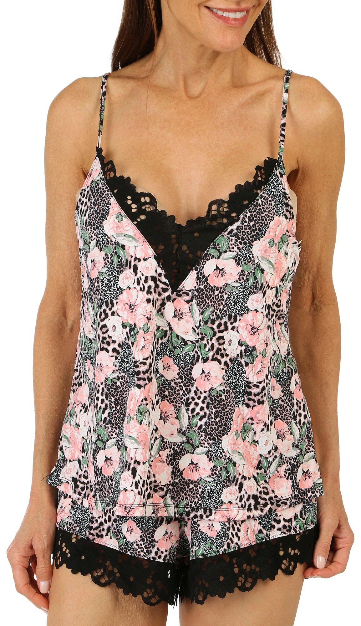 Jessica Simpson Womens 2-Pc. Lace Cami & Shorts